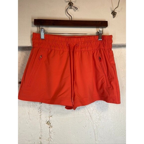 Athleta Pants - ATHLETA WOMENS MED RED RUNNING SHORT SIDE POCKET DRAWSTRING
